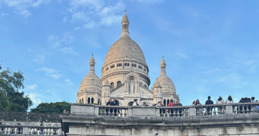 Sacre-Coeur in Paris from below
